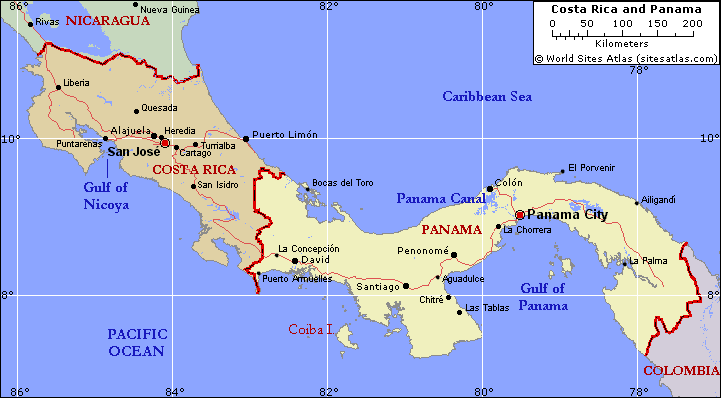 Map of Panama